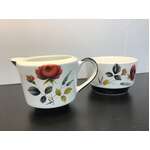 VINTAGE Jug & Open Sugar Bowl | Red Rose | Made in England 