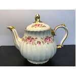 VINTAGE Sadler Teapot | Ribbed Pink Rose