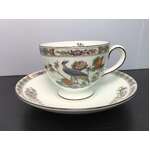 Wedgwood Kutani Crane Teacup Duo