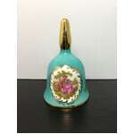 VINTAGE Limoges France Bell | Teal w Courting Couple