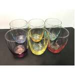RETRO Drinking Glasses | Set of 6 | Harlequin Thumbprint 