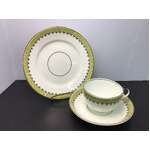 VINTAGE Tea Cup Trio | Black & Yellow Trim