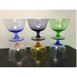 RETRO Cocktail Coupe Glasses | Set of 6 | Harlequin