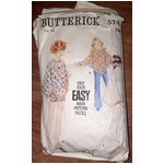 Butterick | Vintage Sewing Pattern | 5744 Girls Poncho & Pants 1960s 1970s