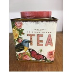 Tea Caddy Tin - Vintage Style - Screw Top Lid