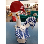 Blue & White Rooster 240mm Ceramic - Portuguese - Rooster of Luck & Happiness