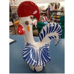 Blue & White Rooster 290mm Ceramic - Portuguese - Rooster of Luck & Happiness
