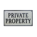 Private Property Sign | Cast Iron | Rectangular 