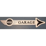Mini Garage Sign - Cast Iron - Arrow Shape - 50 cm x 11 cm 
