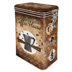 Clip Top Storage Tin - Coffee House - 1.3L 