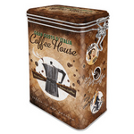 Clip Top Storage Tin - Coffee House