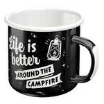 Enamel Camping Mug - Life is Better Around the Campfire - Nostalgic Art