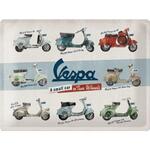 Vespa Model Chart - Large Tin Sign - Nostalgic Art - 30 x 40 cm