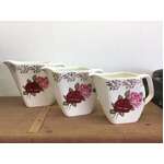 VINTAGE Lord Nelson Ware Rose Jug - Graduated Set of 3