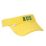 Terry Towelling Visor Hat - M - Yellow Green AUS