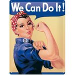 We Can Do It Rosie the Riveter - Large Tin Sign - Nostalgic Art - 30 x 40 cm