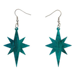 Starburst Ripple Glitter Resin Drop Earrings | Erstwilder | Emerald