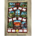 VINTAGE Souvenir Calendar Tea Towel - 1983 Australia 