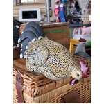 Sitting Hen Chicken Ornament | 18 cm Tall | Greywash