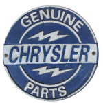 Chrysler Genuine Parts Sign - Cast Iron - Round - 19.5 cm