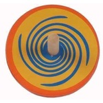 Wooden Spinning Top | Orange Swirl