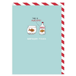 Birthday Fishes Enamel Pin Card 