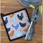 Bright Hens Colourful Chicken Pot Holder 