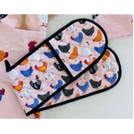 Bright Hens Double Oven Glove | 100% Cotton | Australian Design