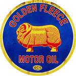 Golden Fleece Motor Oil Tin Sign - Round