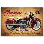 Indian Motorcycle Four | Retro Tin Sign | Rectangle | 20 x 30 cm | Landscape