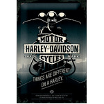 Harley Davidson - Things Are Different On A Harley - Tin Sign - Nostalgic Art - 30 x 20 cm