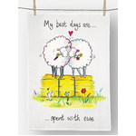 My Best Days Are Spent With Ewe - Tea Towel