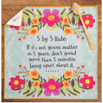 5 by 5 Rule - Cotton Tea Towel - Natural Life