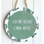 Hanging Ceramic Wall Plaque - Grow Your Own Way