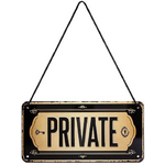 Private Sign - Hanging - Nostalgic Art