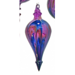 Blown Glass Painted Baubles - Made In WA - Purple Drop