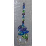 Suncatcher | Beaded Crystal | Blue Purple Green