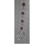 Hanging Suncatcher - Beaded Crystal - Purple