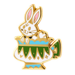 Follow The White Rabbit Enamel Pin | Erstwilder | Alice's Wonderland