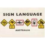Sign Language Australia | Funny Aussie Postcard