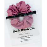 Dusty Pink Satin Sleep Scrunchie - Rush Rush Co