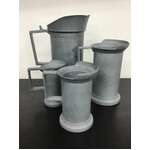 VINTAGE Pewter Measuring Jug Set - Peltrato - 4 Jugs