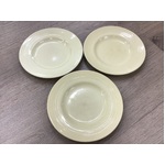 VINTAGE Woods Ware Jasmine  Yellow Side Plates x 3 - 17 cm