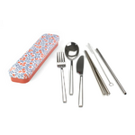 Carry Your Cutlery | Sustainable Cutlery Set | Retro Kitchen Blossom