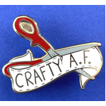 Crafty A.F Lapel Pin | Jubly-Umph Originals