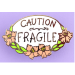 Jubly Umph Lapel Pin  - Caution Fragile