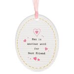 Nan Is Another Word For Best Friend - Hanging Ceramic Plaque