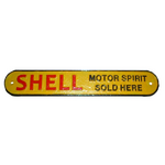 Shell Motor Spirit Sold Here - Cast Iron Sign