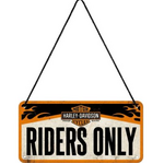 Harley Davidson Riders Only Hanging Sign - Tin - Nostalgic Art