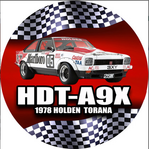 1978 HDT-A9X Holden Torana Tin Sign - Round